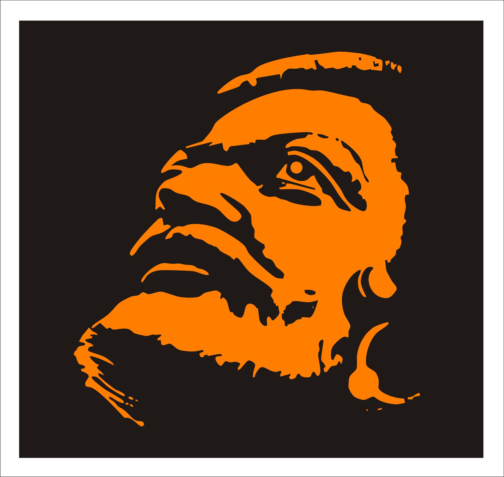 Picture of Buy 9x9 Inch Bhagwa Radium Chhatrapati Shivaji Maharaj Sticker - Durable and Eye-Catching